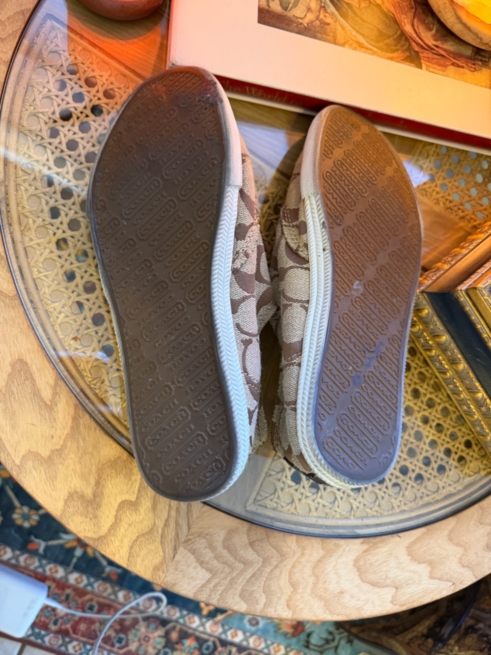 Coach Tan Signature Canvas Slip-On Sneakers - Picture 8 of 8
